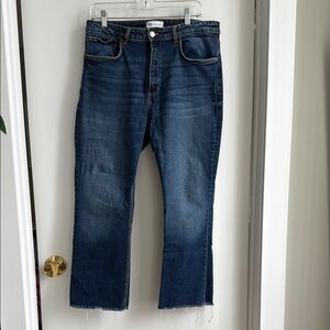 [ZARA] Dark Blue Flare Jeans